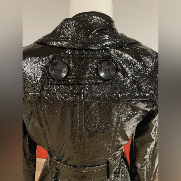 XOXO medium black glossy raincoat/jacket - Picture 11 of 14